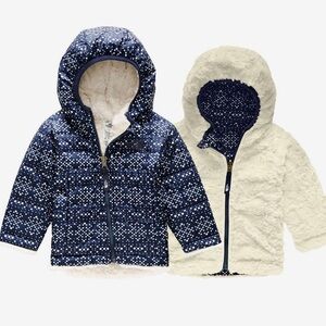 The North Face Navy and White Patterned Jacket
